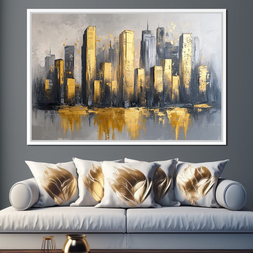 Golden Skyline Awakening Canvas Wall Art