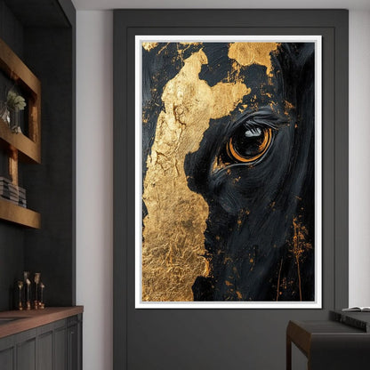 Gilded Bovine Canvas Wall Art