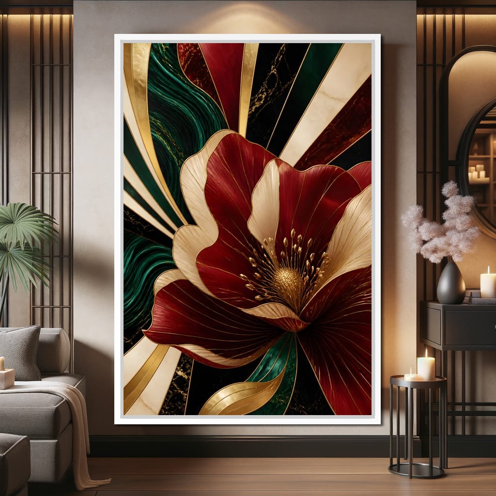 Gilded Petals Of Canvas Wall Art