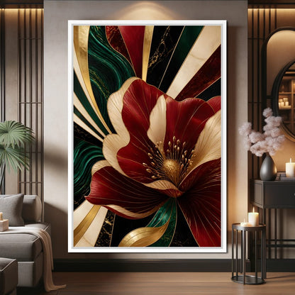 Gilded Petals Of Canvas Wall Art