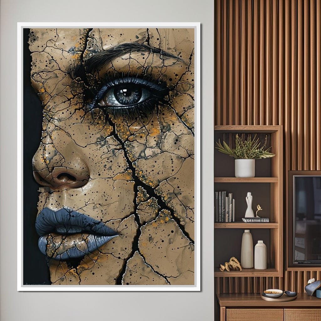 Shattered Solace Echoes Canvas Wall Art