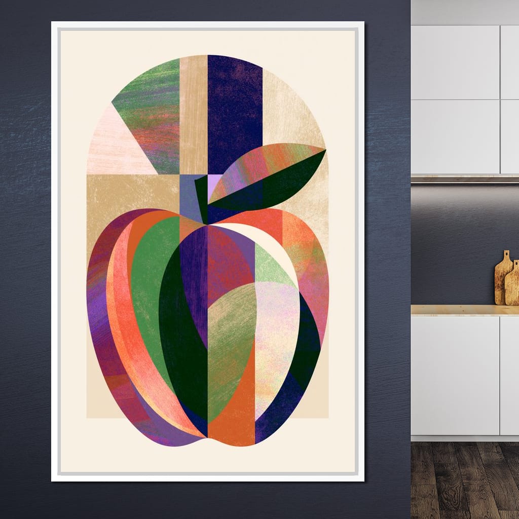 Geometric Harvest Of Orchard Geometry Canvas Wall Art