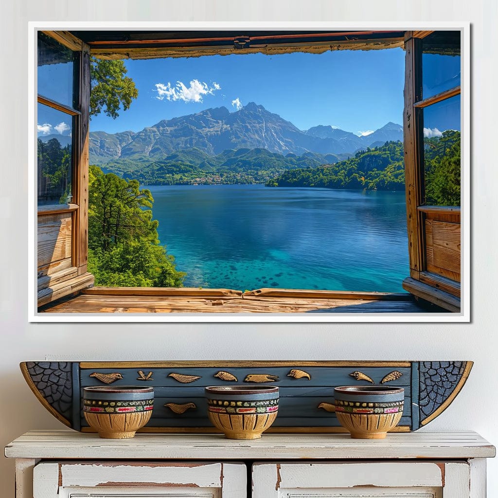 Lakeside Serenity Vista Canvas Wall Art