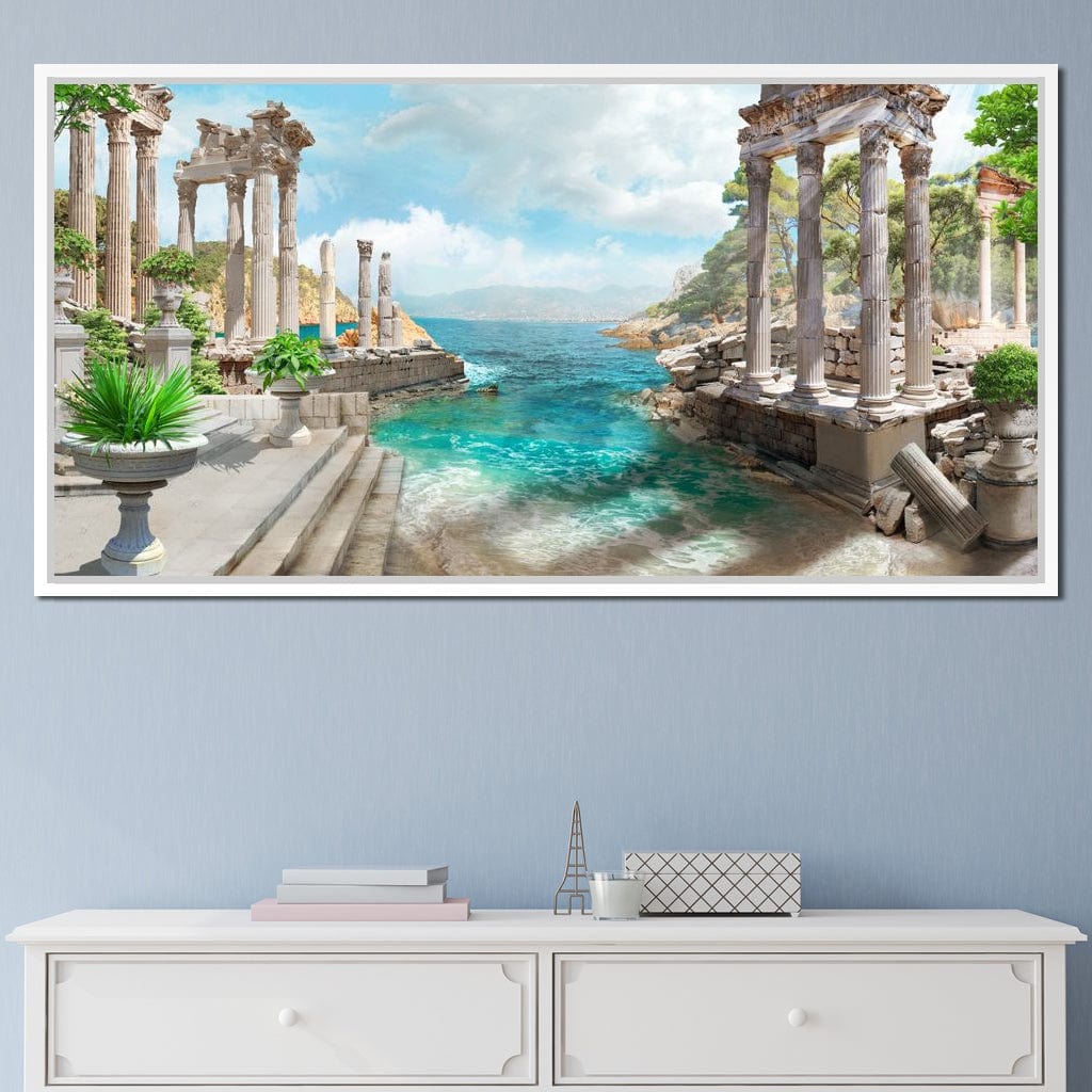 Ancient Greek Ruins Canvas Wall Art
