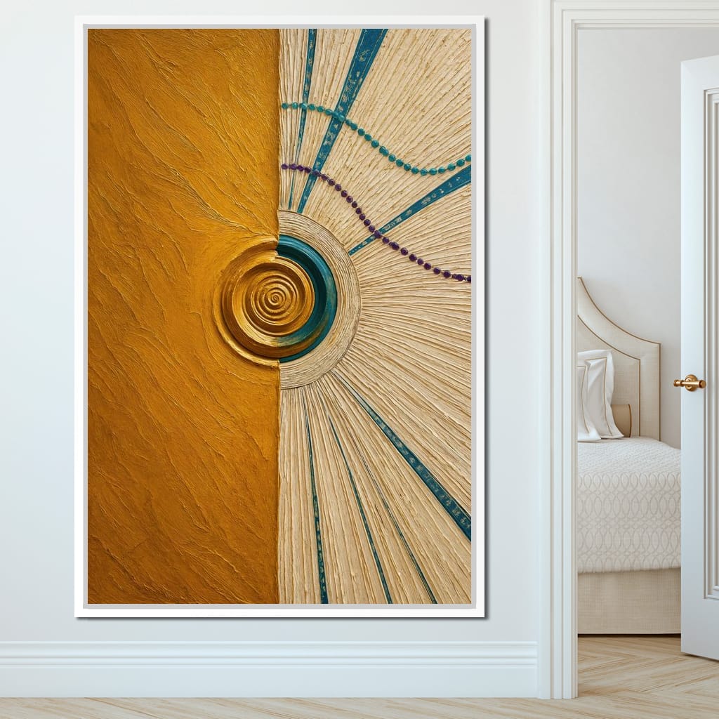 Meditative Sunform Canvas Wall Art