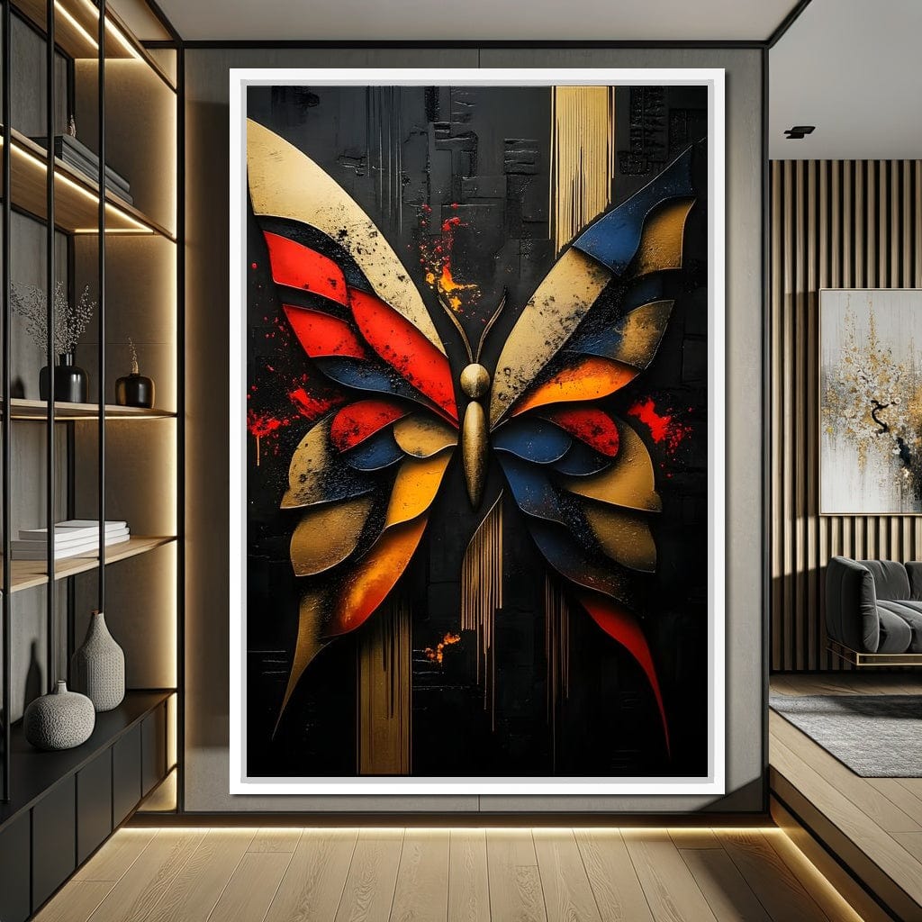 Butterfly Radiance Symphony Canvas Wall Art
