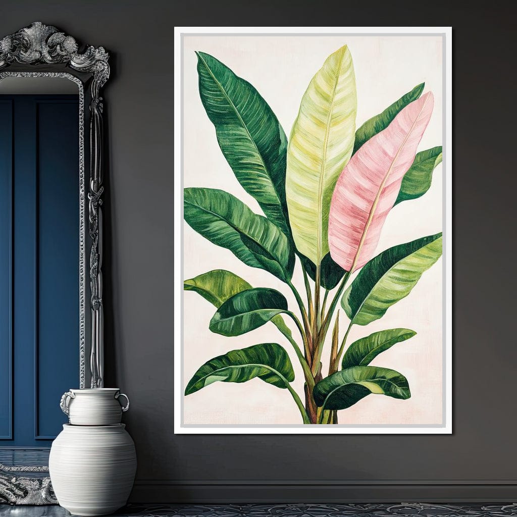 Tropical Leaf Symphony Canvas Wall Art