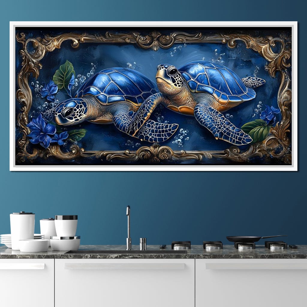 Oceanic Serenity Turtles Canvas Wall Art