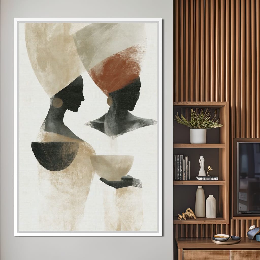Two Souls Sharing A Morning Ritual Canvas Wall Art