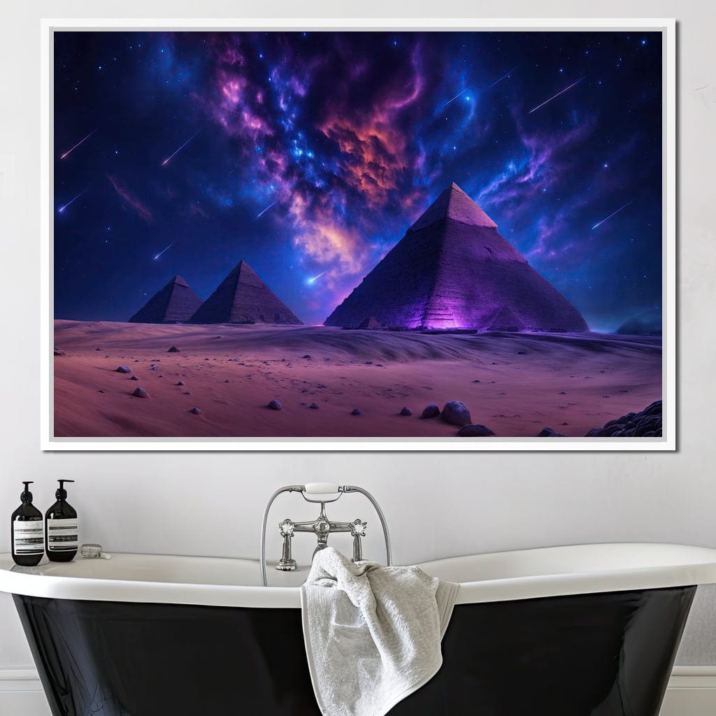 Stardust Over Giza Canvas Wall Art