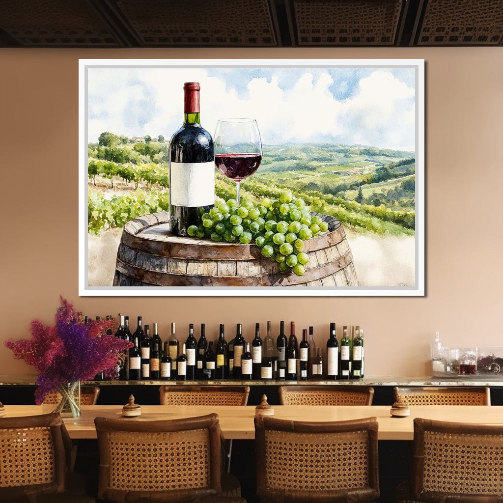 Vineyard Landscape Canvas Wall Art