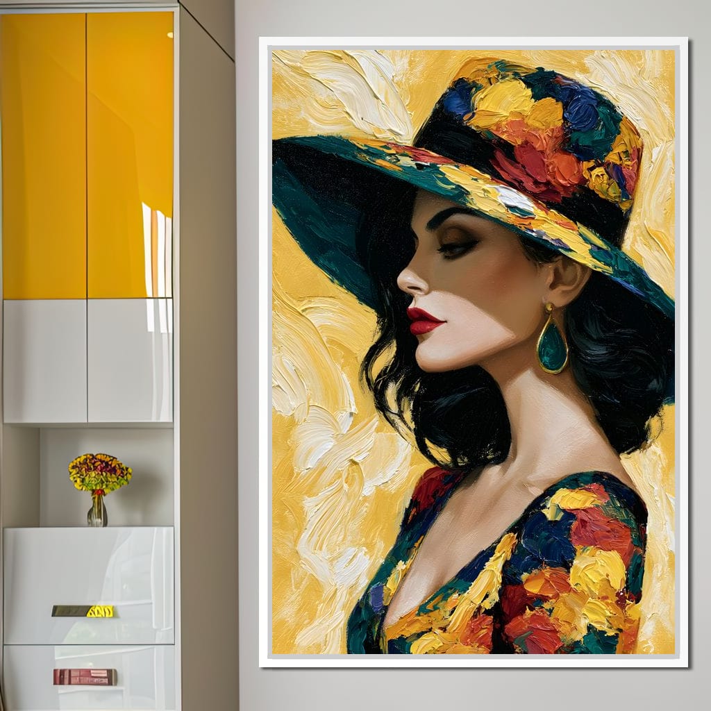 Golden Hour Couture Portrait Canvas Wall Art