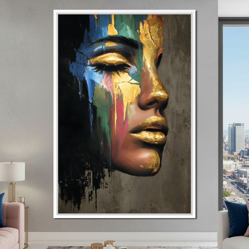 Golden Silhouette Awakening Canvas Wall Art