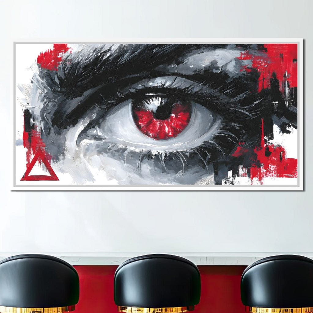 Fiery Iris Abstract Eye Storm Canvas Wall Art