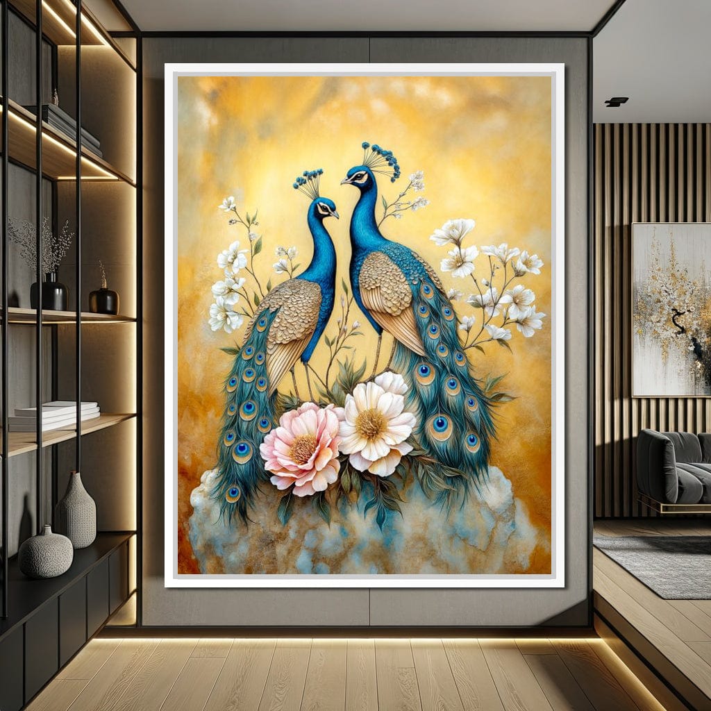 Peacock Serenade Canvas Wall Art