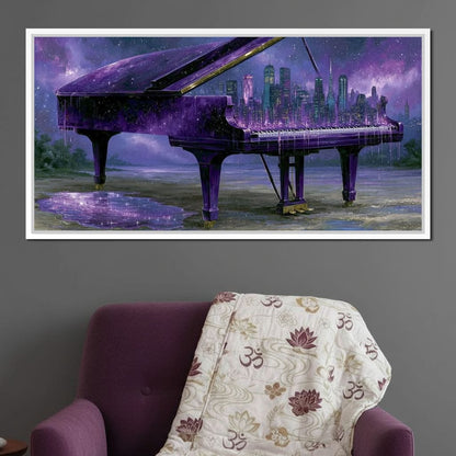 Melodies Melting Into The Night Sky Canvas Wall Art