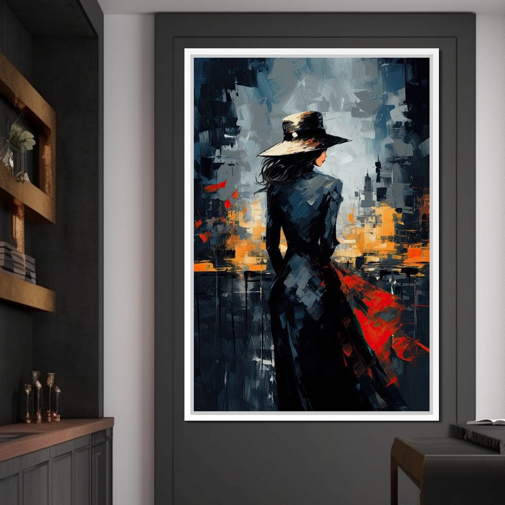 Dusk Enigma in Monochrome Canvas Wall Art