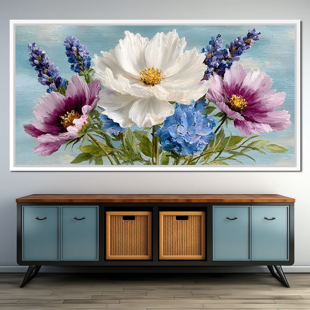 Pastel Meadow Floral Breeze Canvas Wall Art