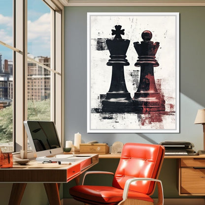 Chess Kings Encounter Majesty Canvas Wall Art