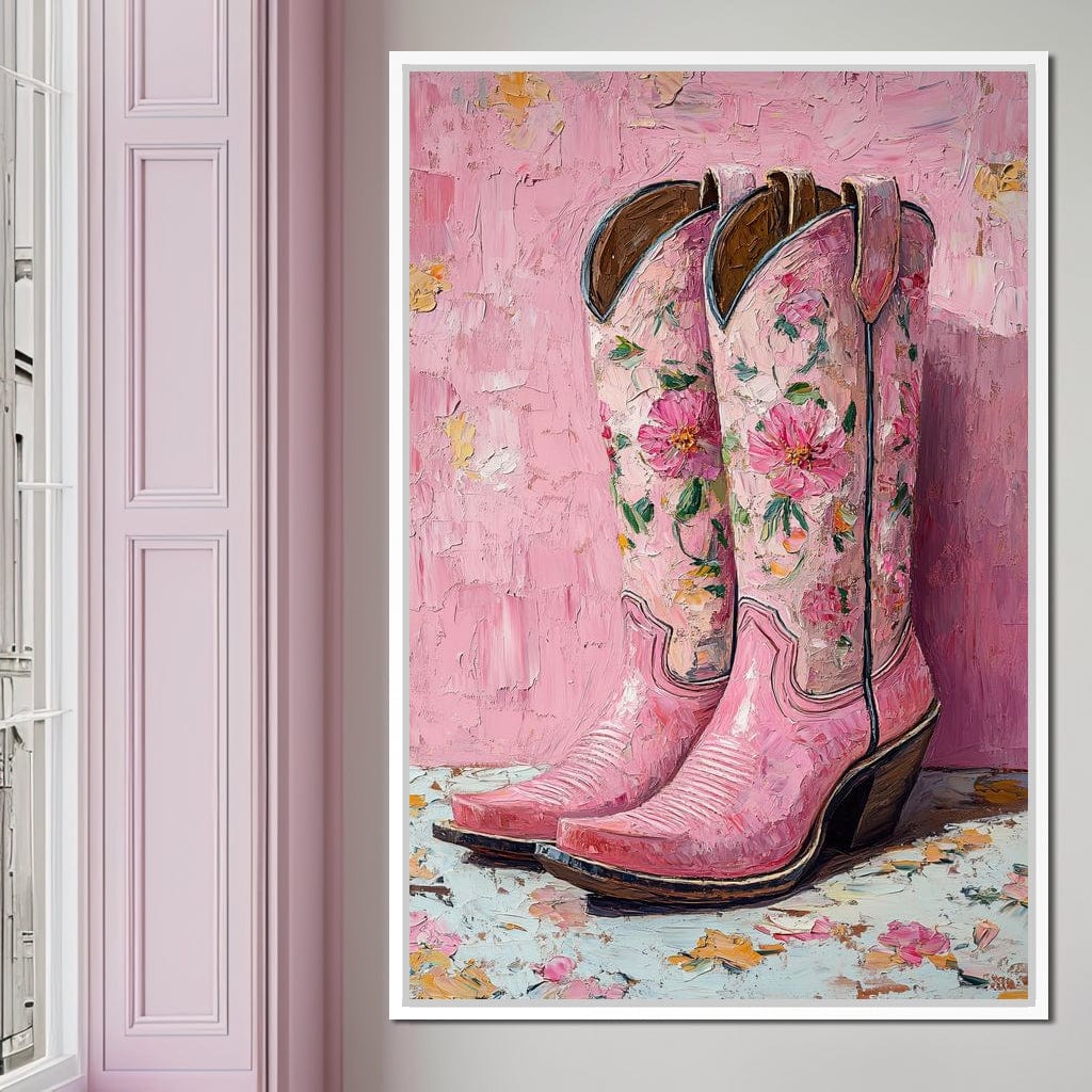 Floral Western Romance Canvas Wall Art