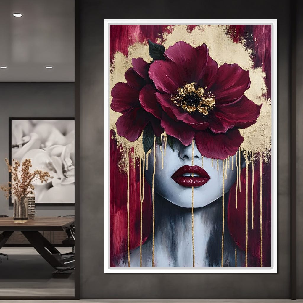 Golden Petals Silent Beauty Canvas Wall Art