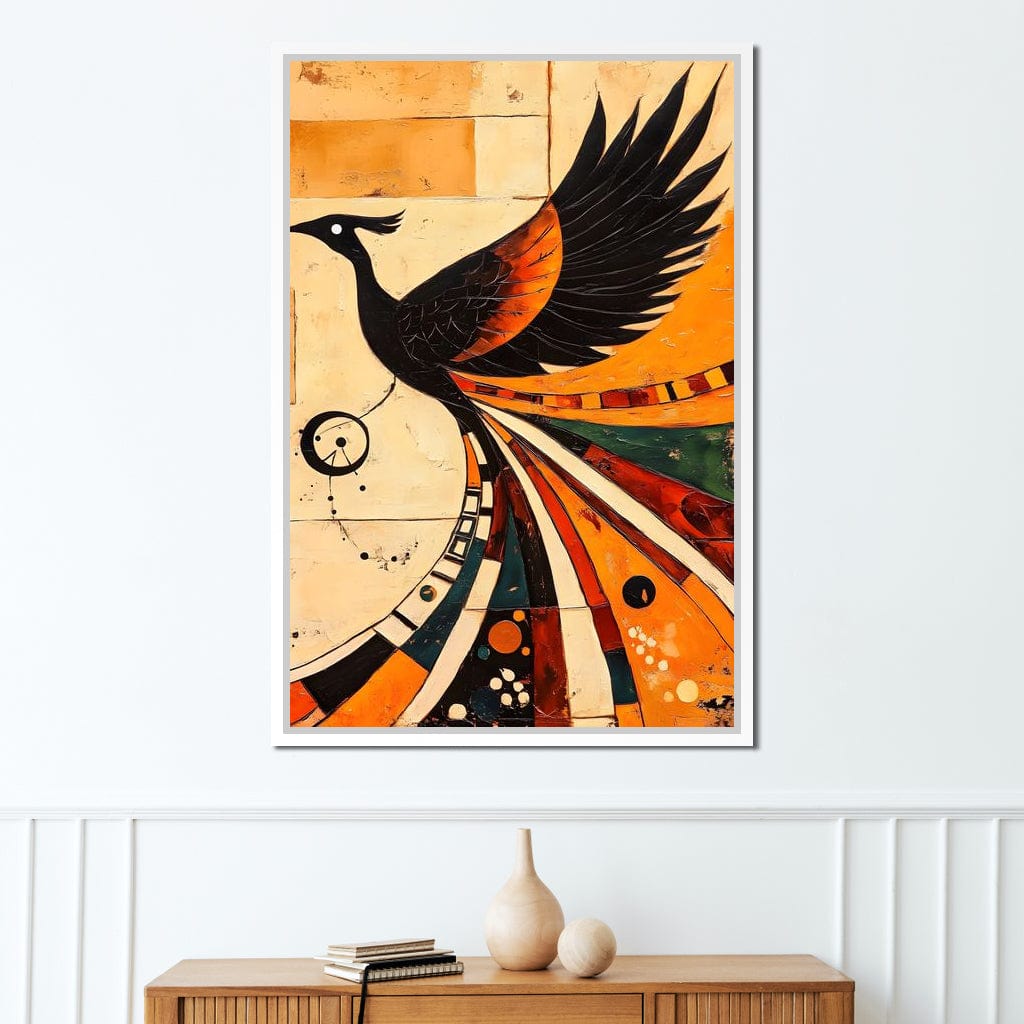 Phoenix in Dawn Flight Canvas Wall Art