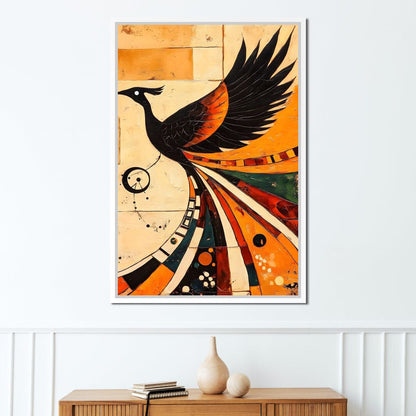 Phoenix in Dawn Flight Canvas Wall Art