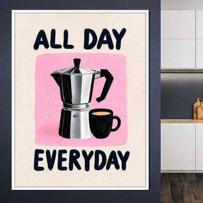 All Day Coffee Ritual Canvas Wall Art