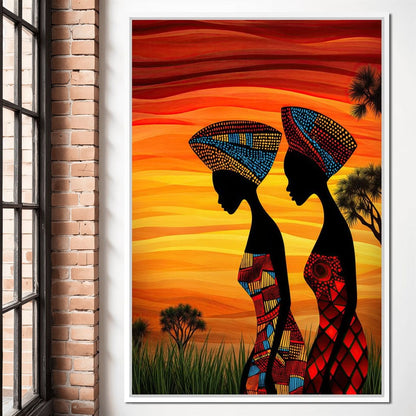 Sisters of the Savannah Canvas Wall Art