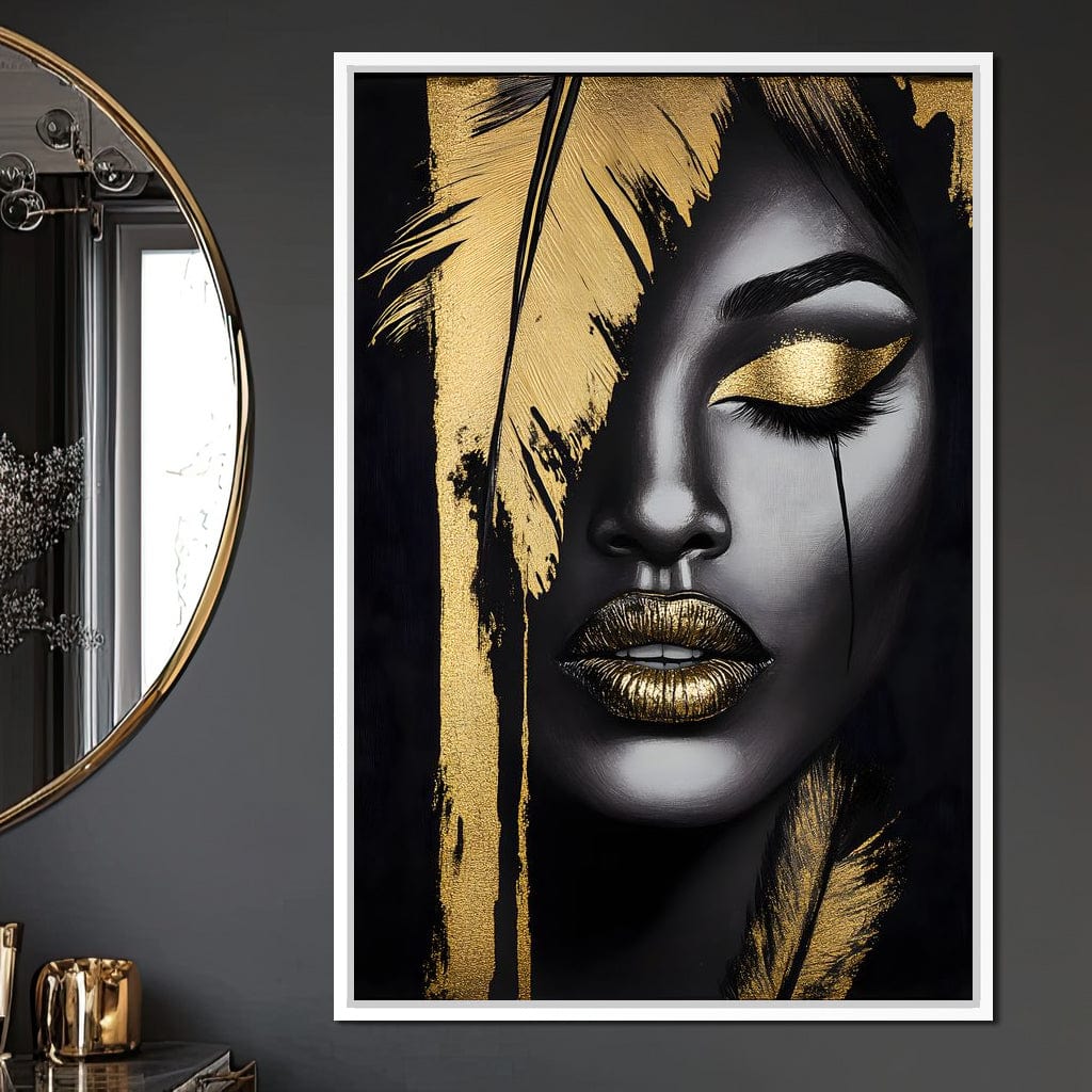Golden Elegance Enigma Canvas Wall Art