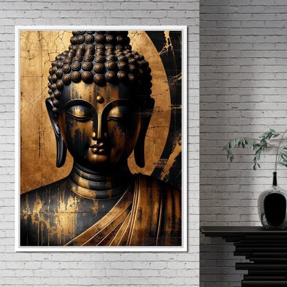 Buddha's Aura of Serenity Canvas Wall Art
