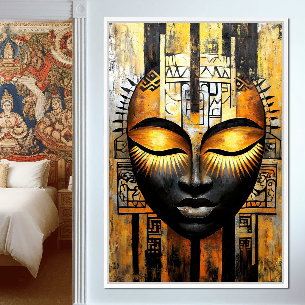 Radiant Golden Guardian Canvas Wall Art