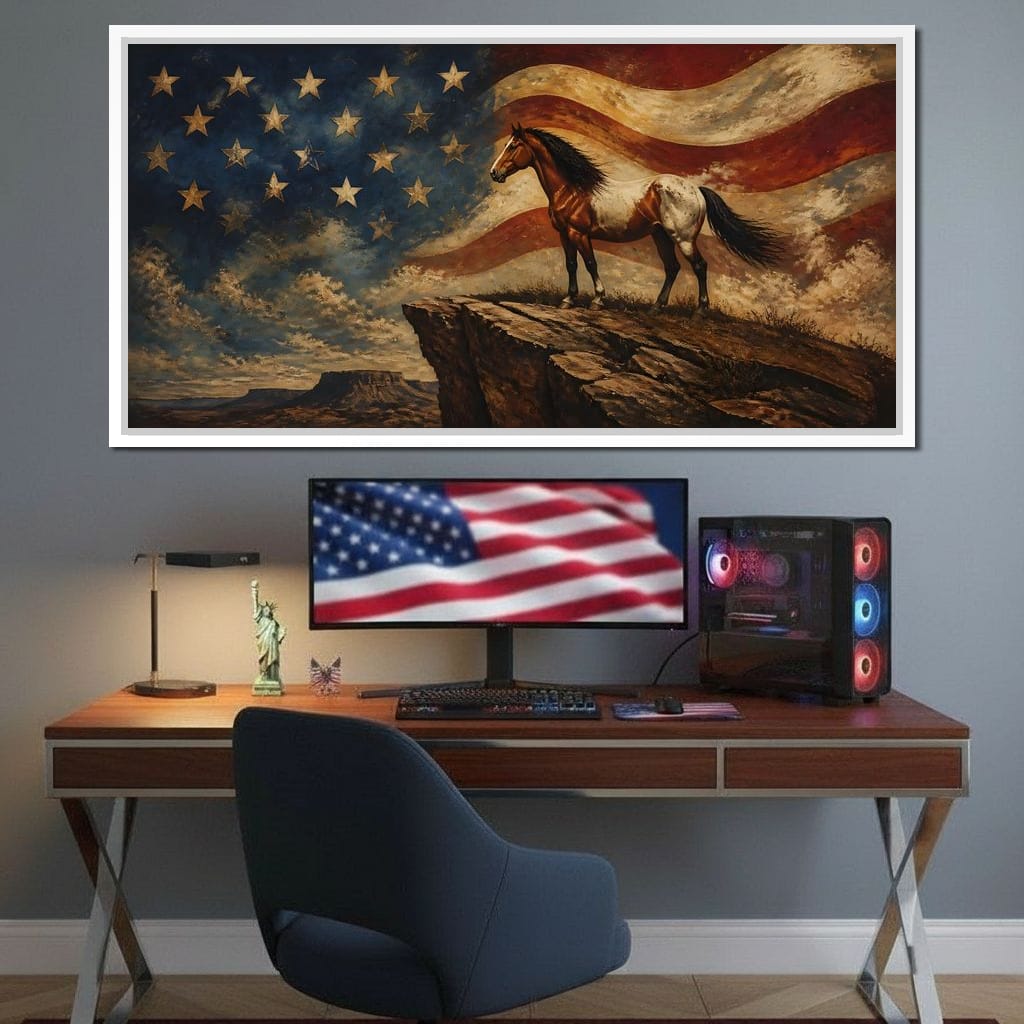 Gallant Spirit Of The Frontier Canvas Wall Art