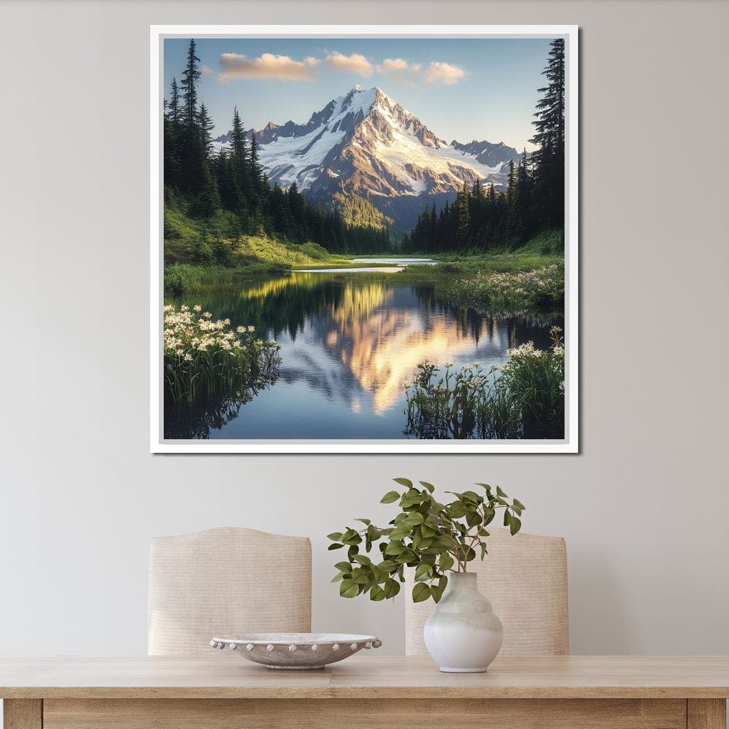 Mountaintop Reflections Canvas Wall Art