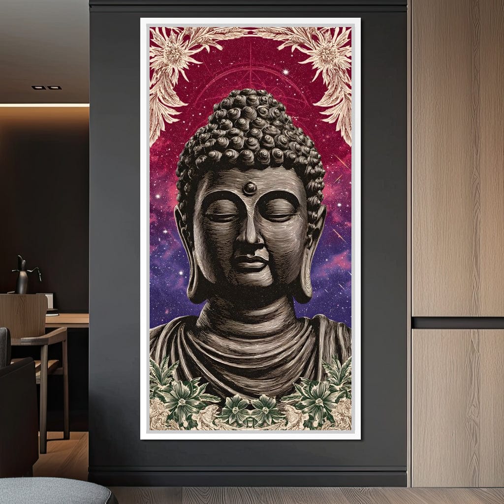 Celestial Buddha Tranquil Flow Canvas Wall Art