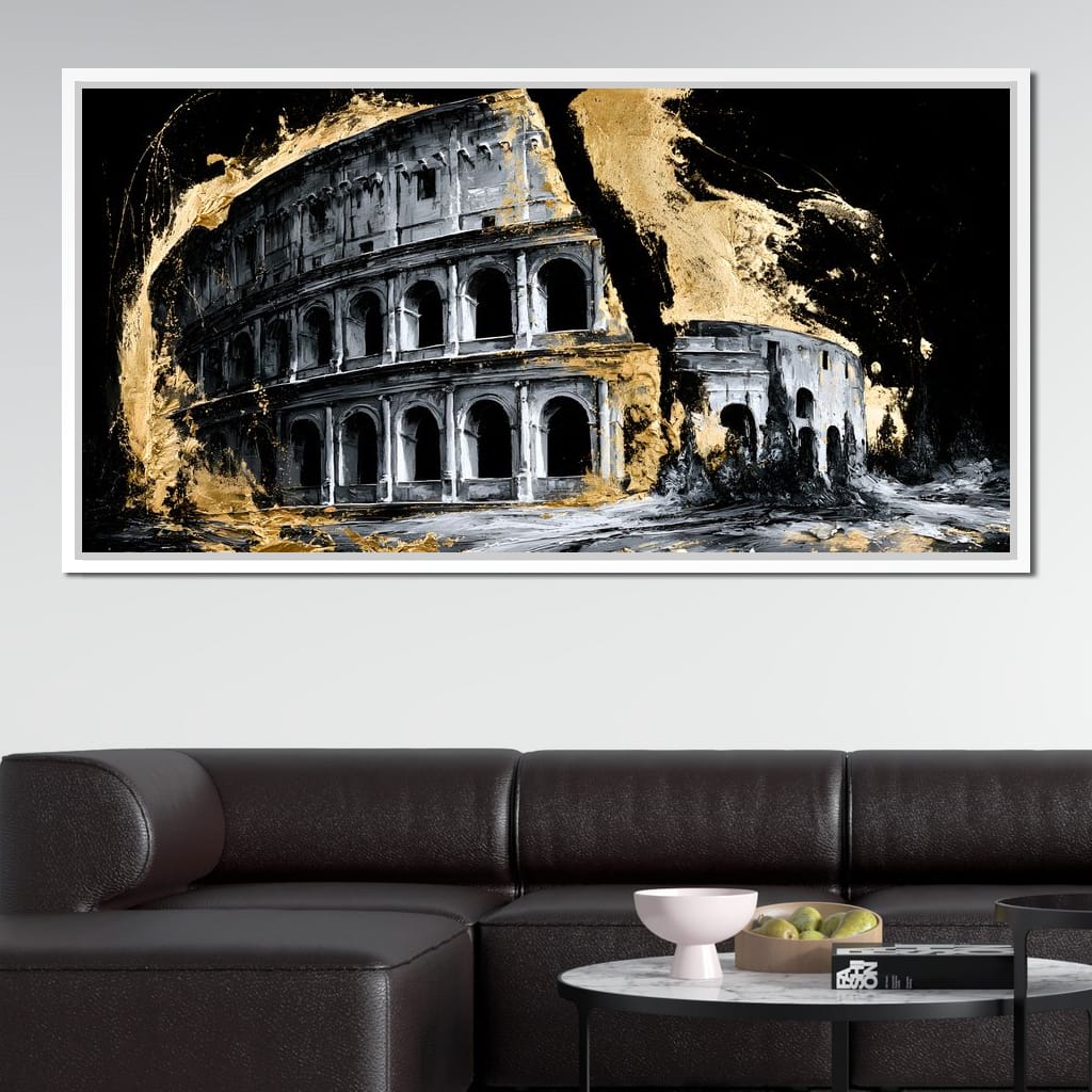 Gilded Ruins of Ancient Rome Canvas Wall Art