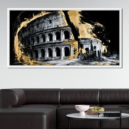 Gilded Ruins of Ancient Rome Canvas Wall Art