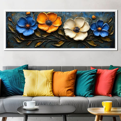 Floral Symphony of Vibrant Colors Canvas Wall Art