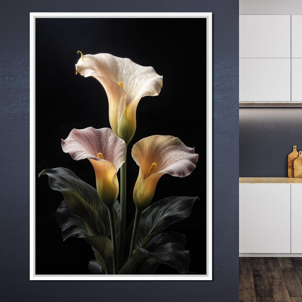 Whisper of Ivory Lilies Canvas Wall Art