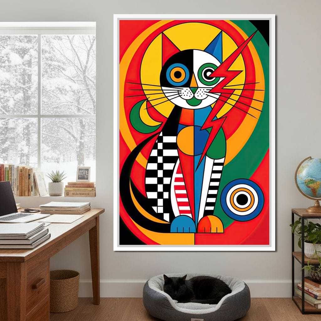 Zap Cat Canvas Wall Art