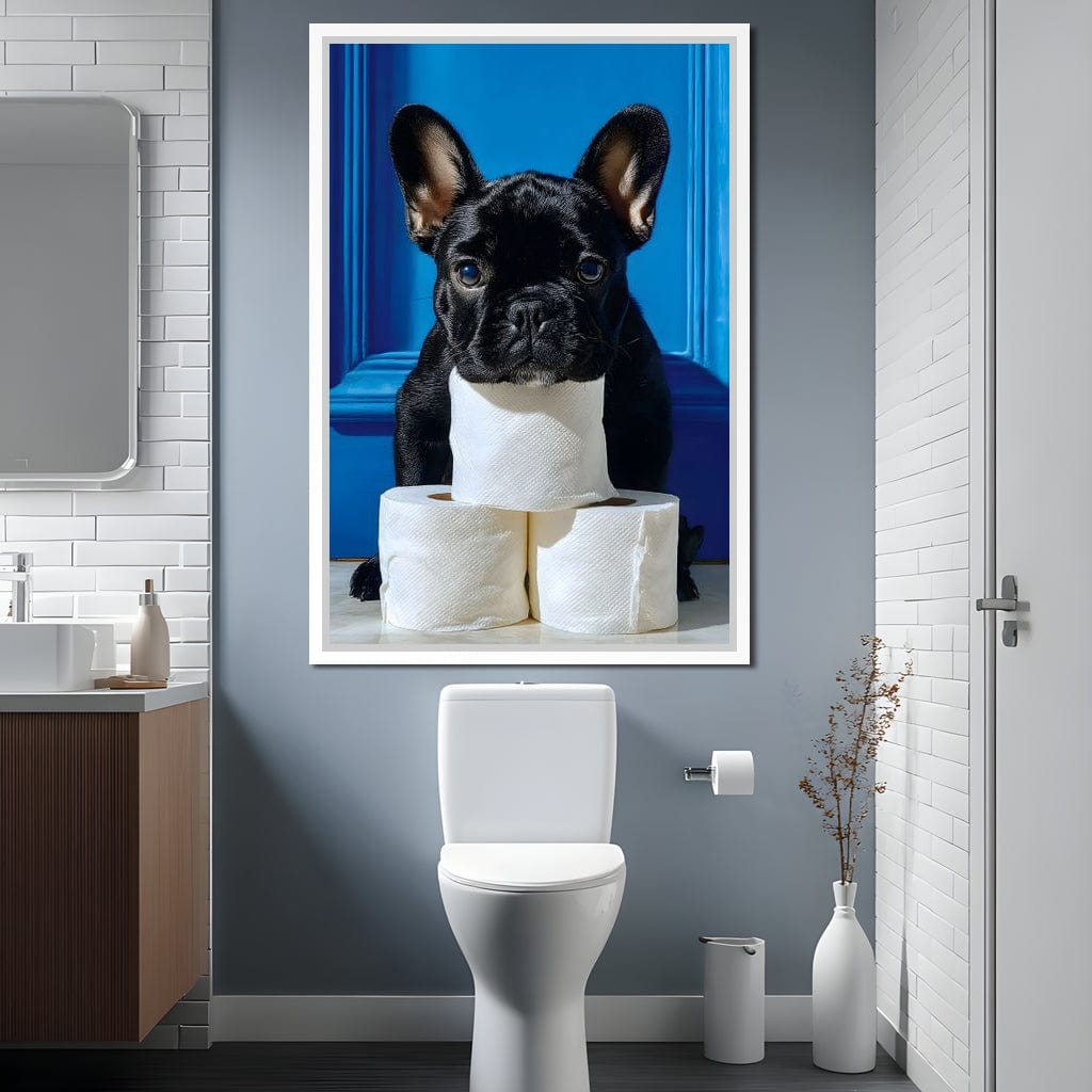 French Bulldog Roll Guardian Canvas Wall Art