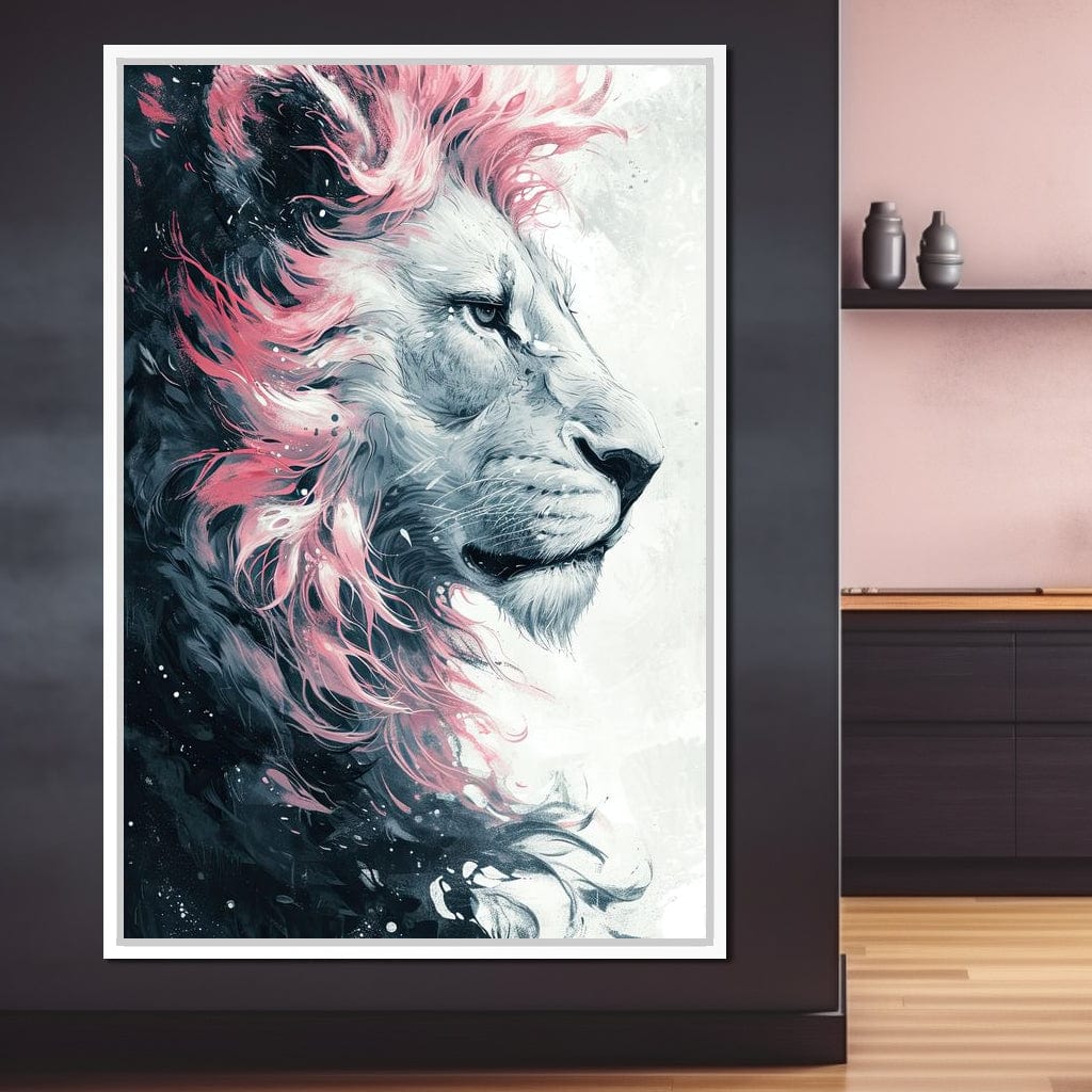 Majestic Pink Mane Monarch Canvas Wall Art