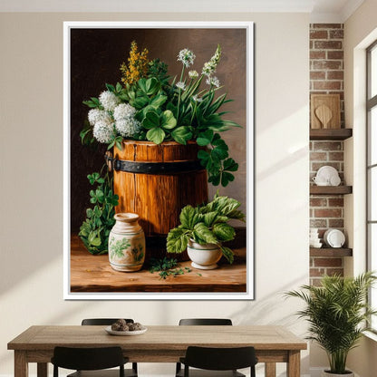 Clover With Herbs Canvas Wall Art