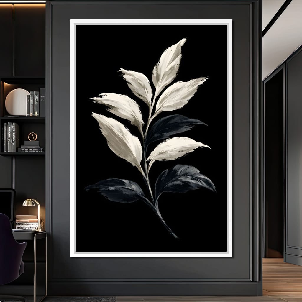 Silent Presence of Pale Leaves Canvas Wall Art