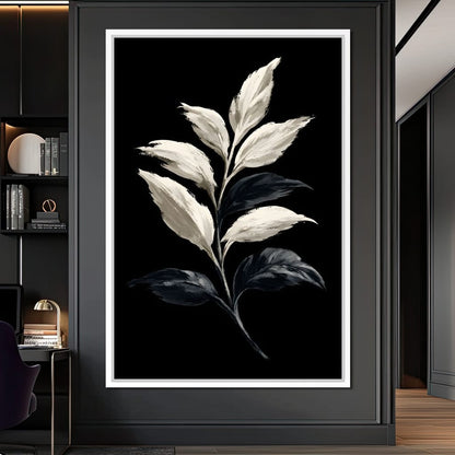 Silent Presence of Pale Leaves Canvas Wall Art