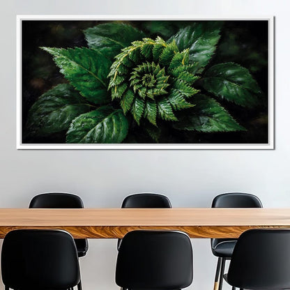 Tropical Fern Leaf Bouquet Canvas Wall Art