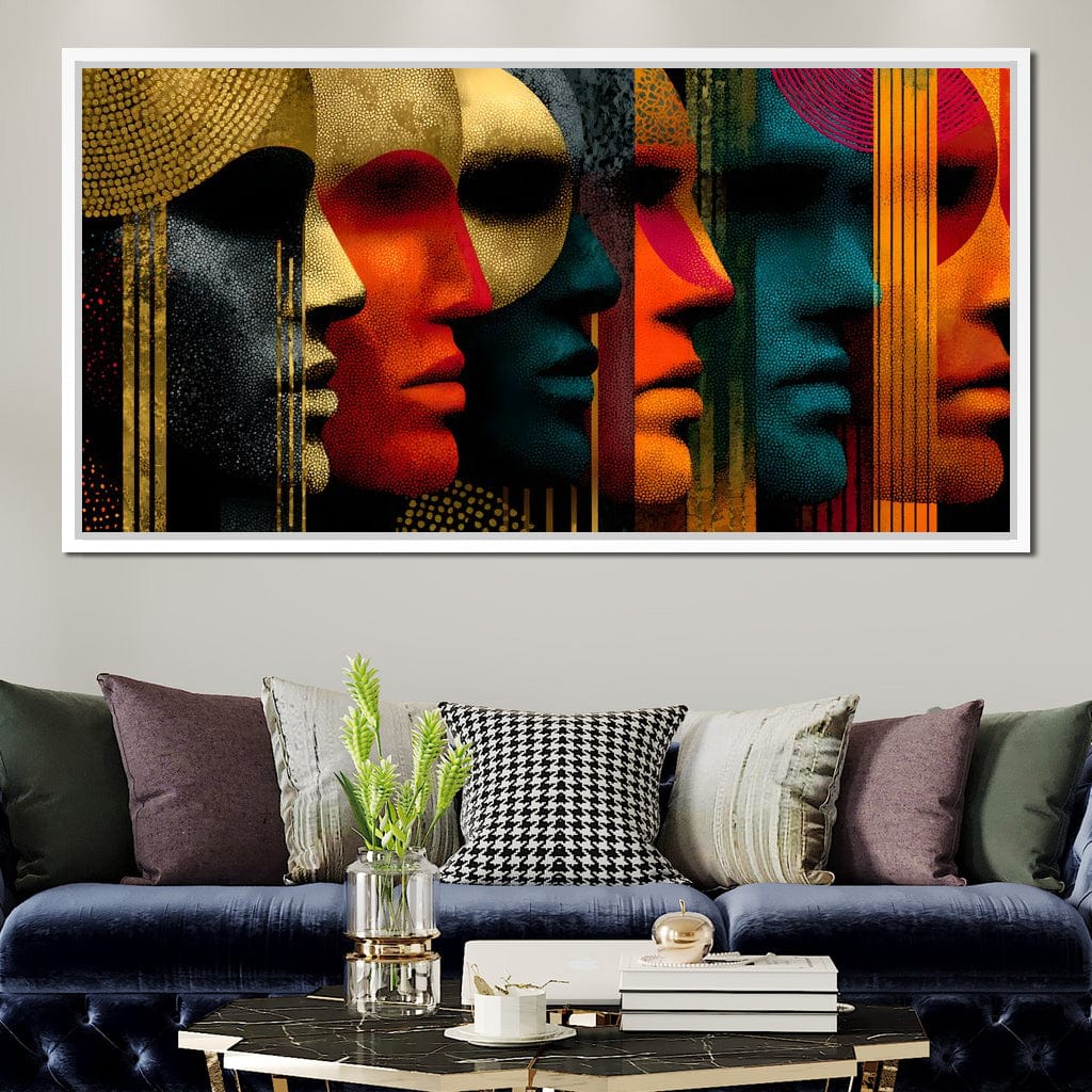 Faces of Colorful Reflections Canvas Wall Art