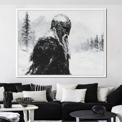 Viking Saga In Winter Majesty Canvas Wall Art