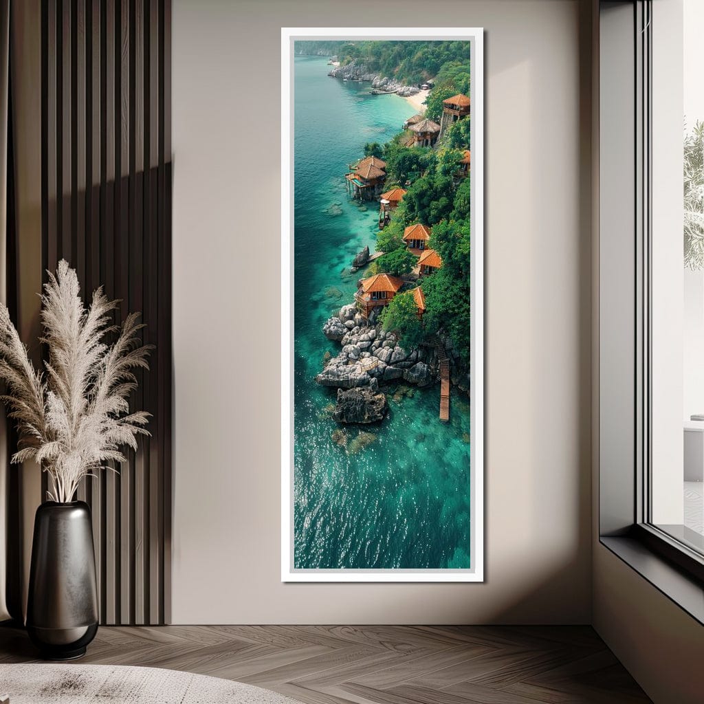 Coastal Serenity Bungalows Canvas Wall Art