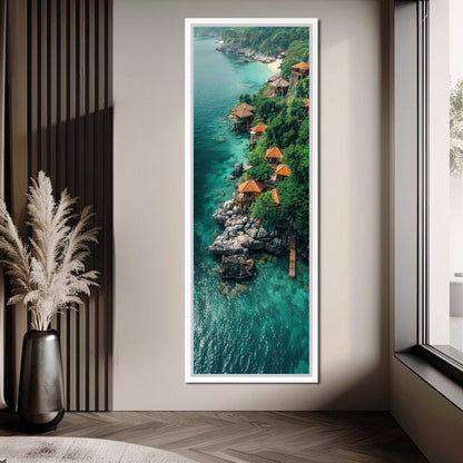 Coastal Serenity Bungalows Canvas Wall Art